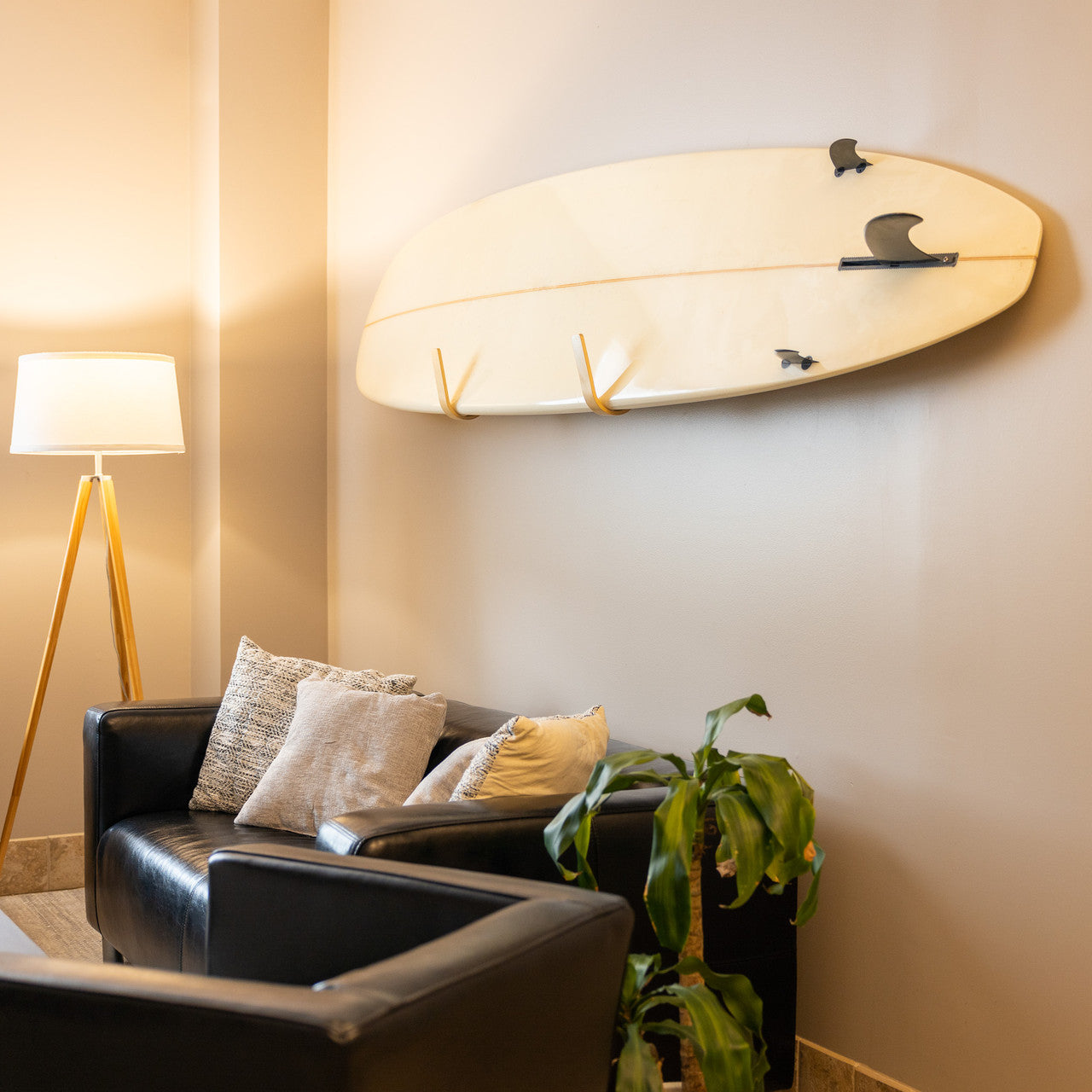 Monterey Minimalist SUP & Surfboard Wood Display Rack | Holds 40 lbs