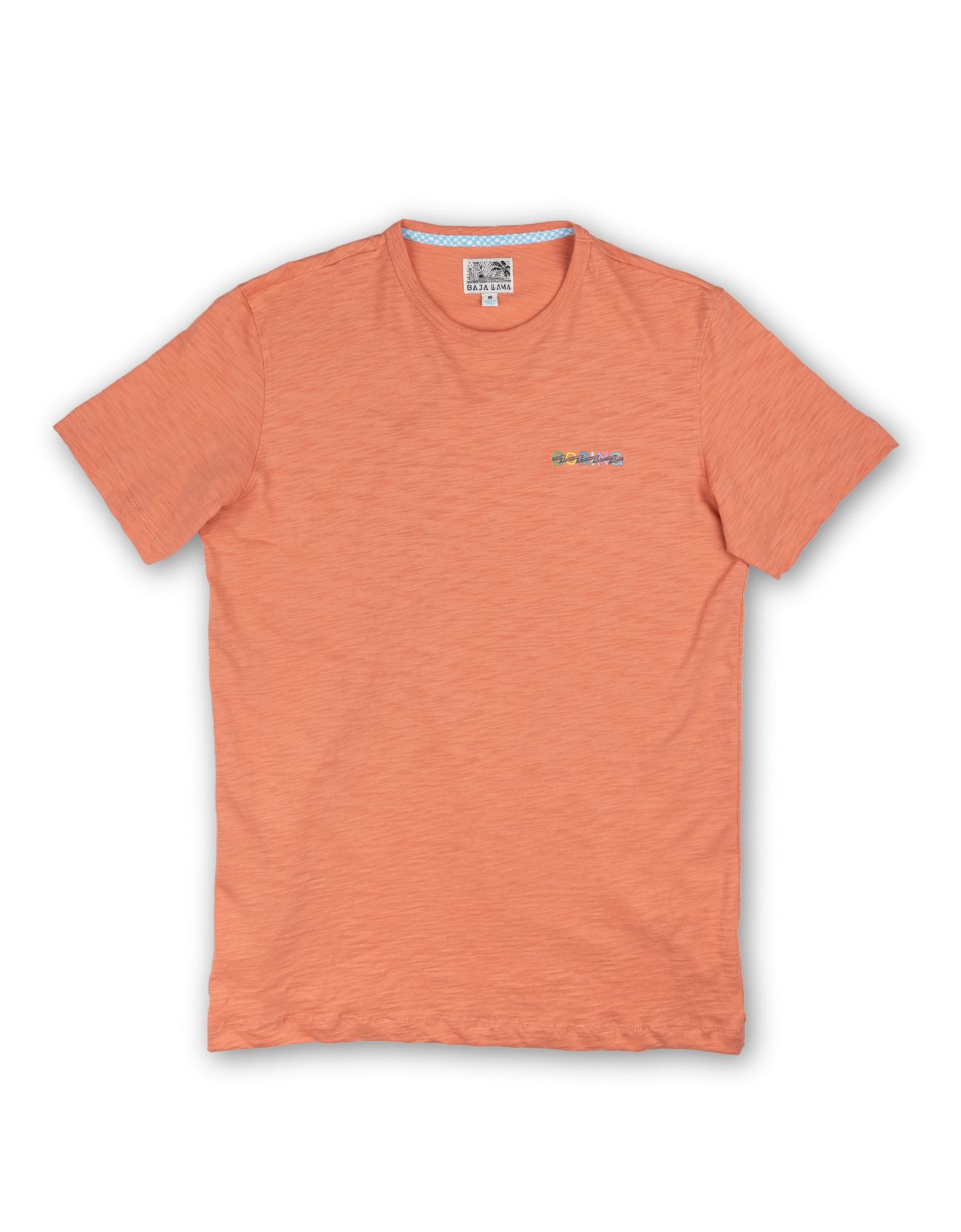 BORING EMBROIDERY - CORAL SLUB PIMA TEE