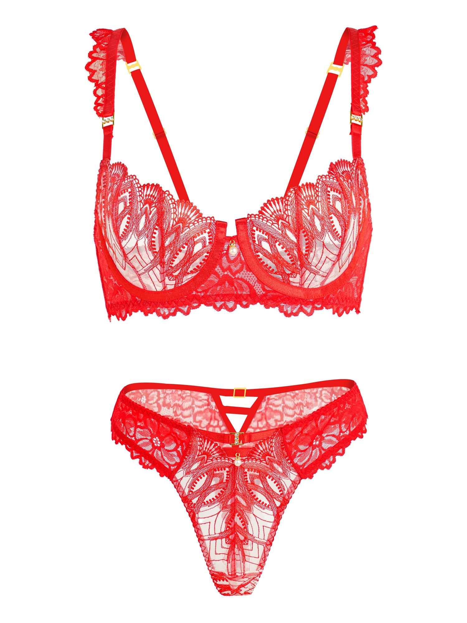 Red Top Temptation Lingerie Set