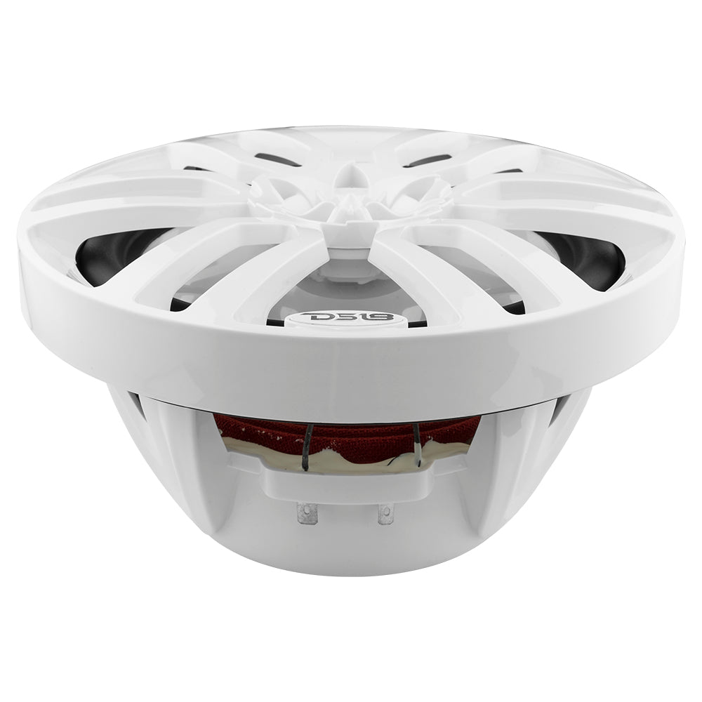 NXL 8" 2-Way Coaxial Marine Speaker With LED RGB Lights 125 Watts Rms 4-Ohm - White