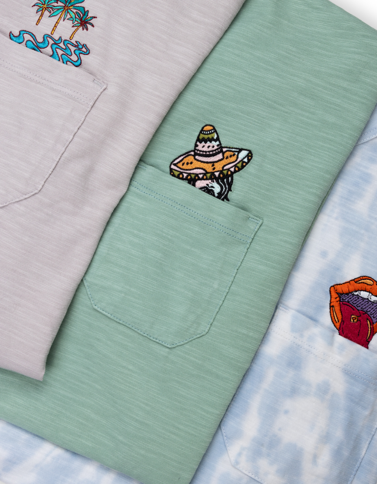 SOMBRERO - SLUB PIMA POCKET TEE