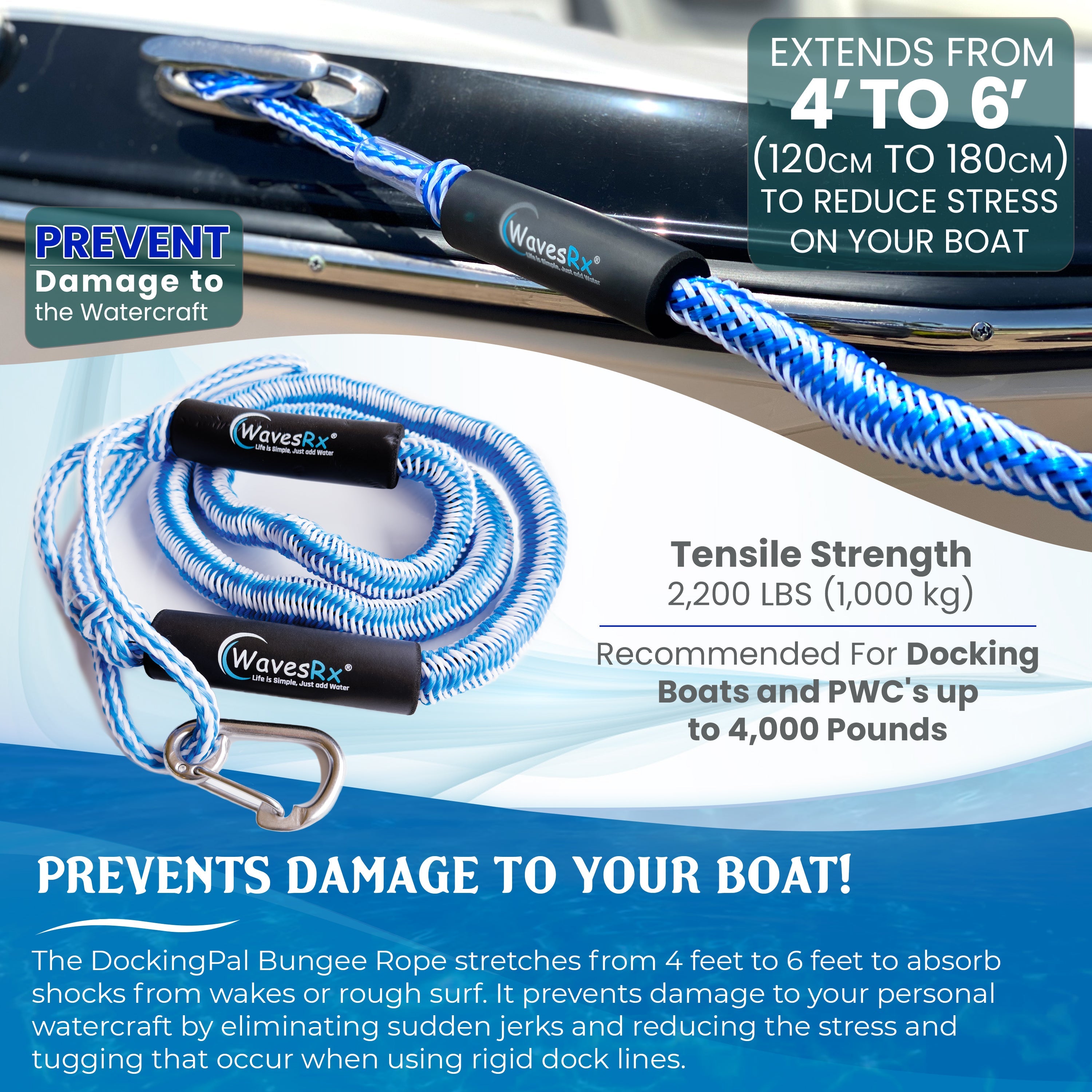 4'-6' DOCKINGPAL BUNGEE