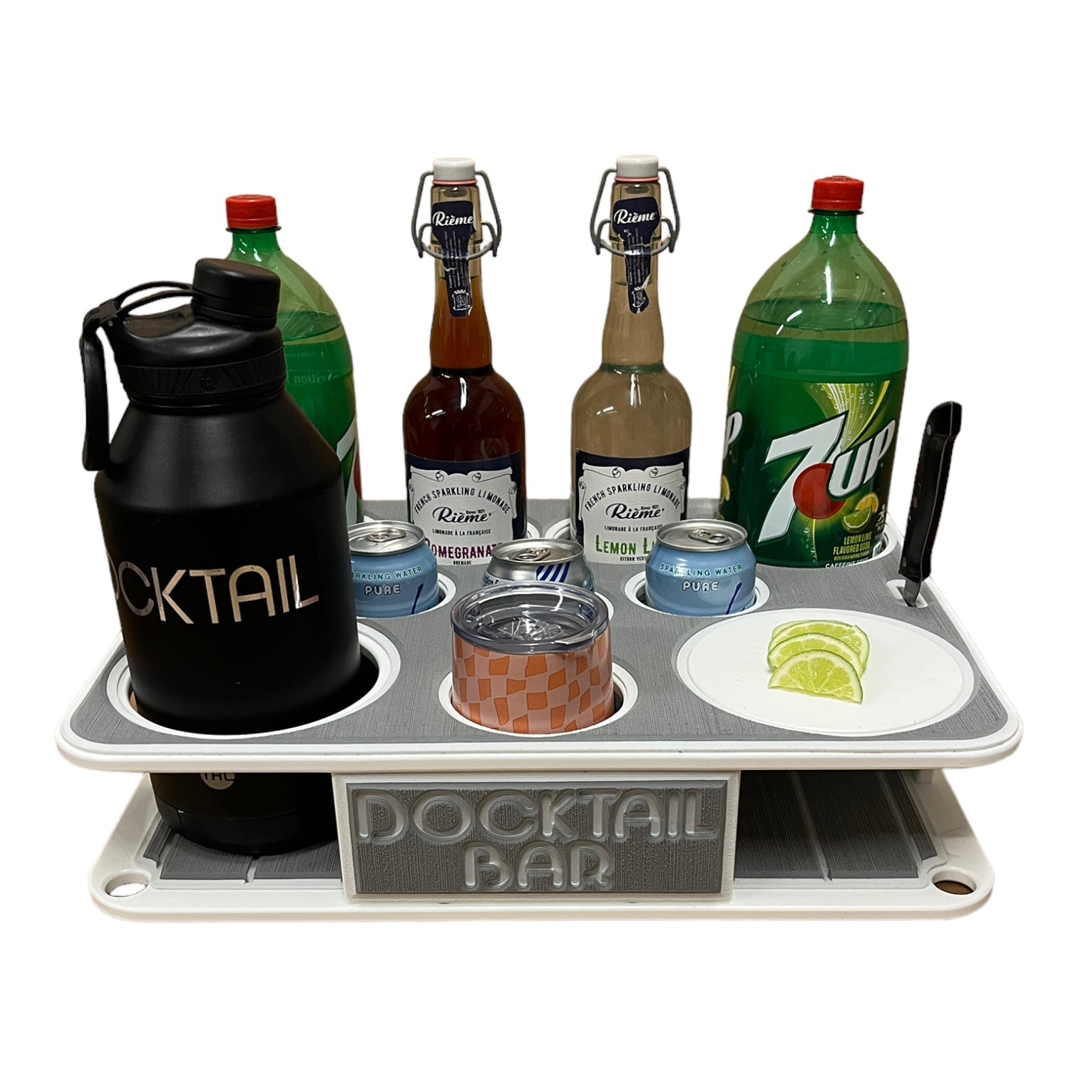 Docktail Boat Table Caddy with 2 SeaSucker Vacuum Mounts - Choose Your Color