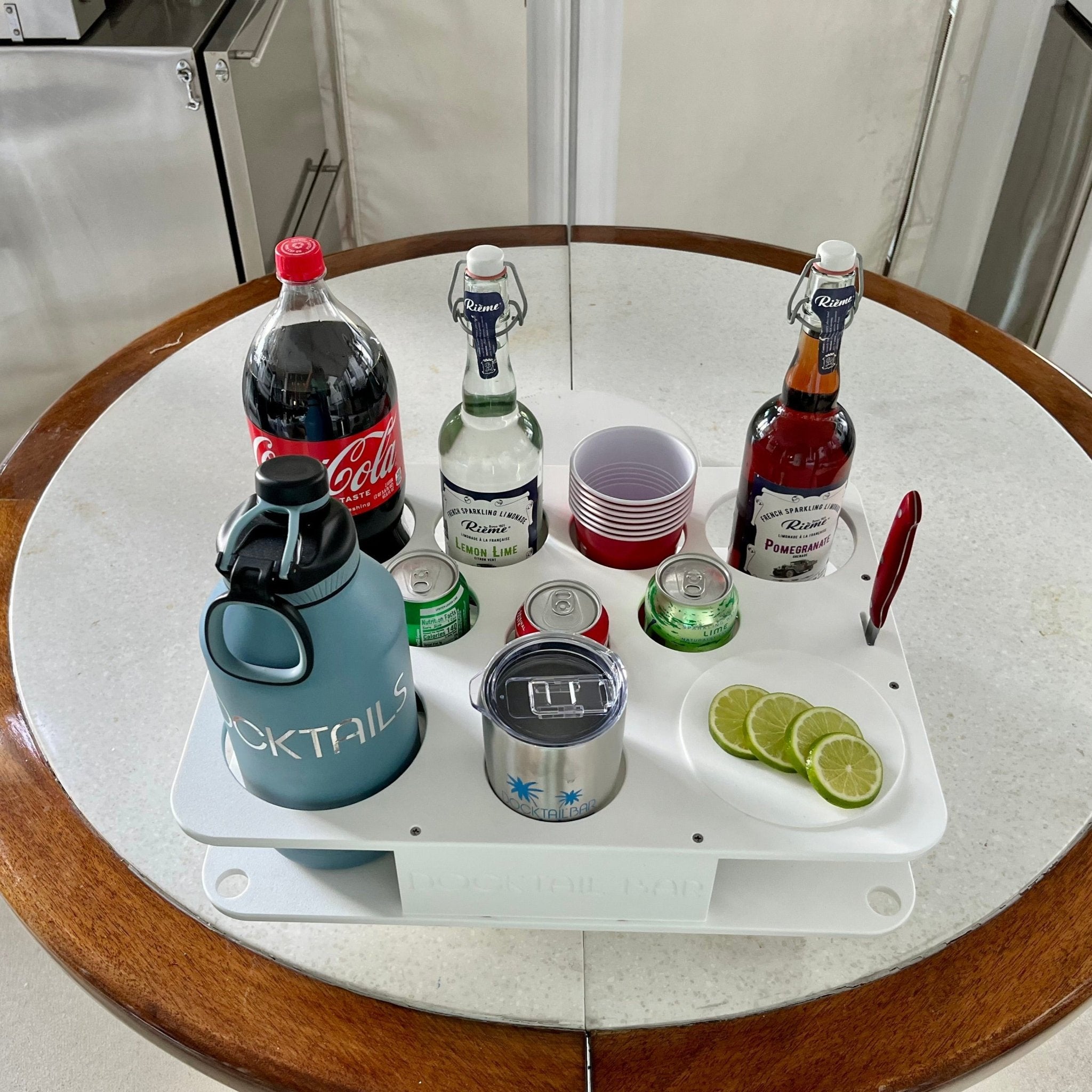 Docktail Boat Table Caddy with 2 SeaSucker Vacuum Mounts - Choose Your Color