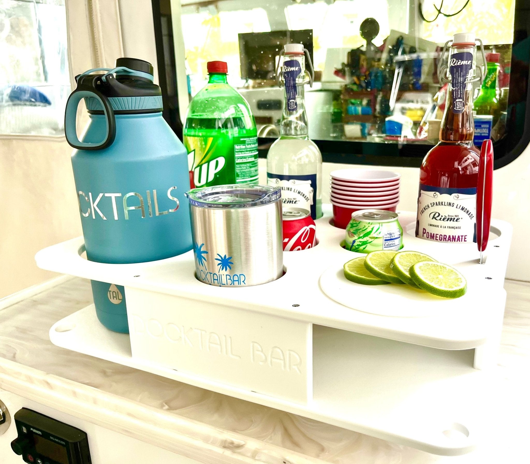 Docktail Boat Table Caddy with 2 SeaSucker Vacuum Mounts - Choose Your Color