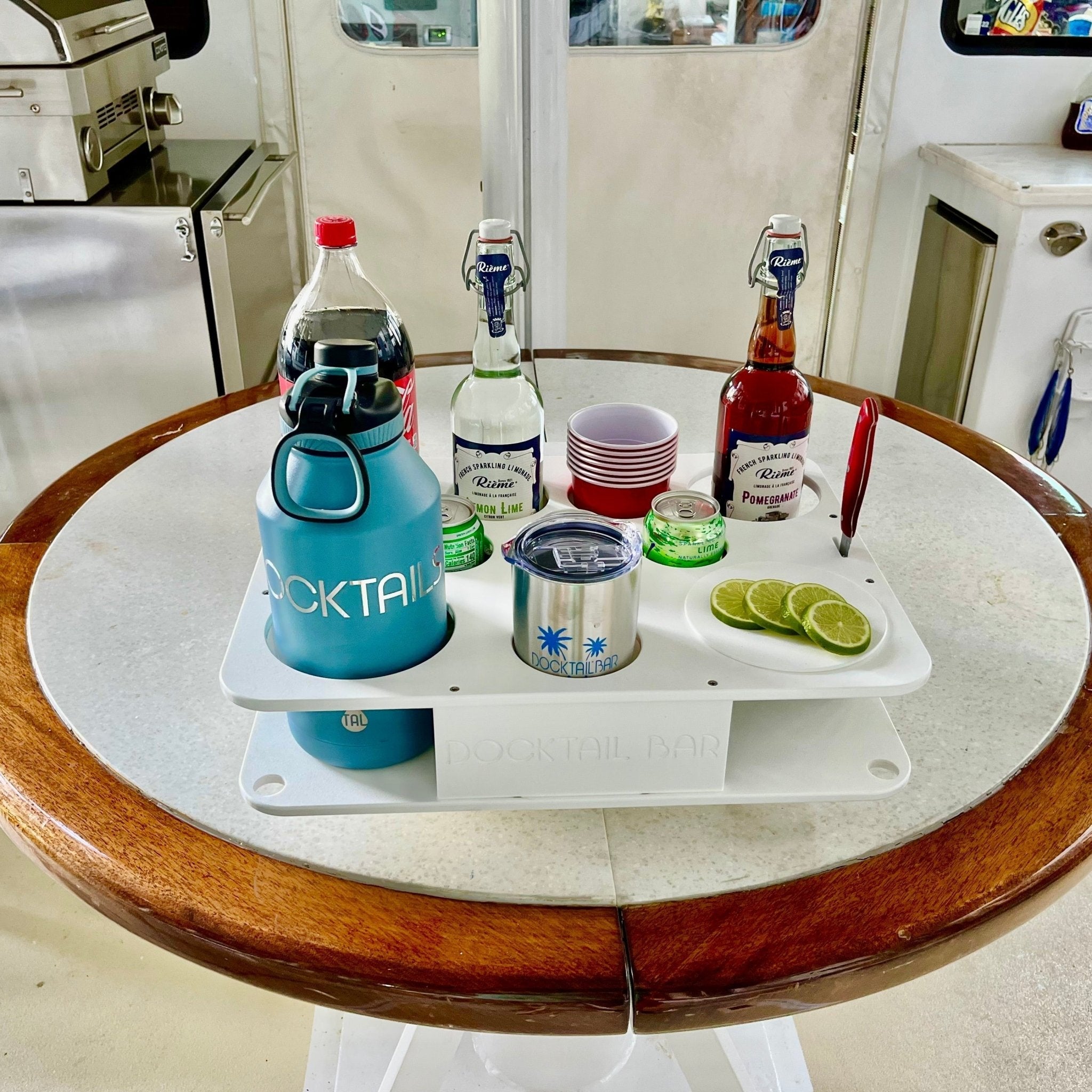 Docktail Boat Table Caddy with 2 SeaSucker Vacuum Mounts - Choose Your Color