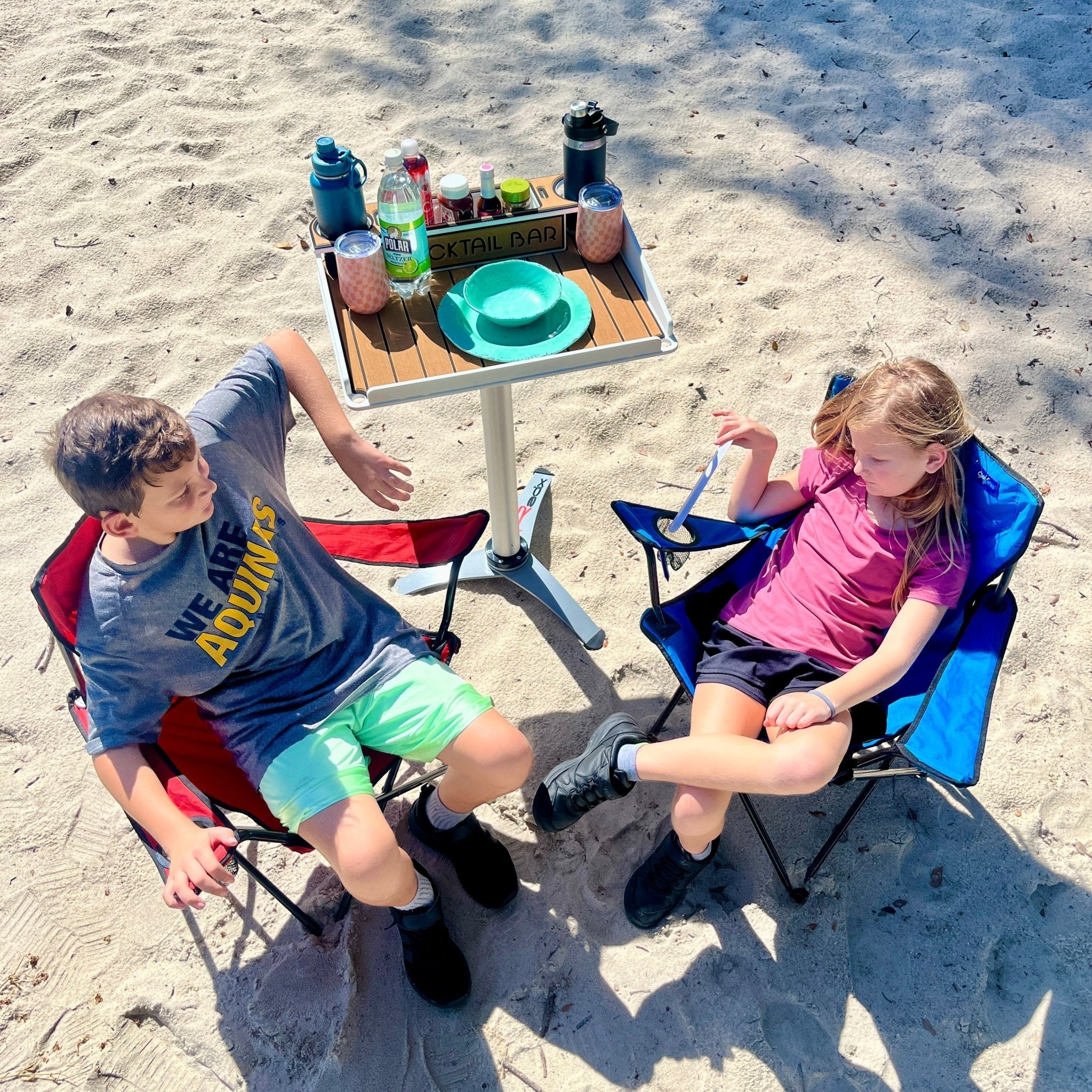 Docktail Boondocking Table - For Camping, RV's, Tailgating, Poolside, and Grill Prep