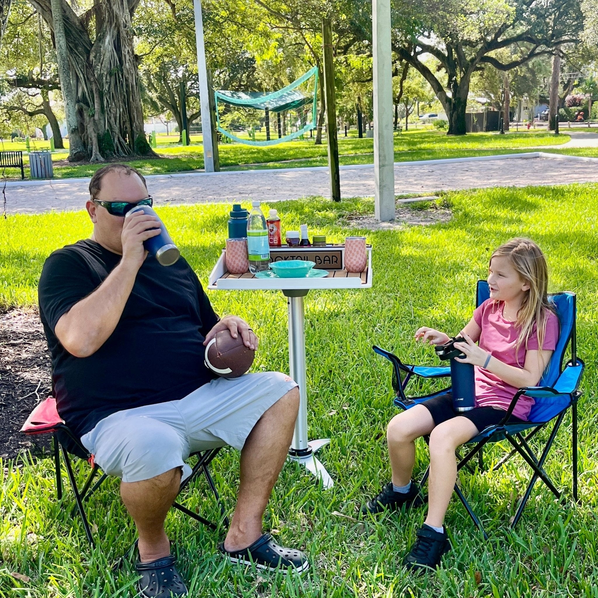 Docktail Boondocking Table - For Camping, RV's, Tailgating, Poolside, and Grill Prep