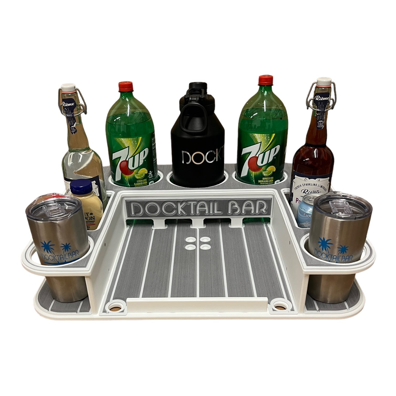 Docktail Butler Boat Table with Pedestal Table Attachment Options