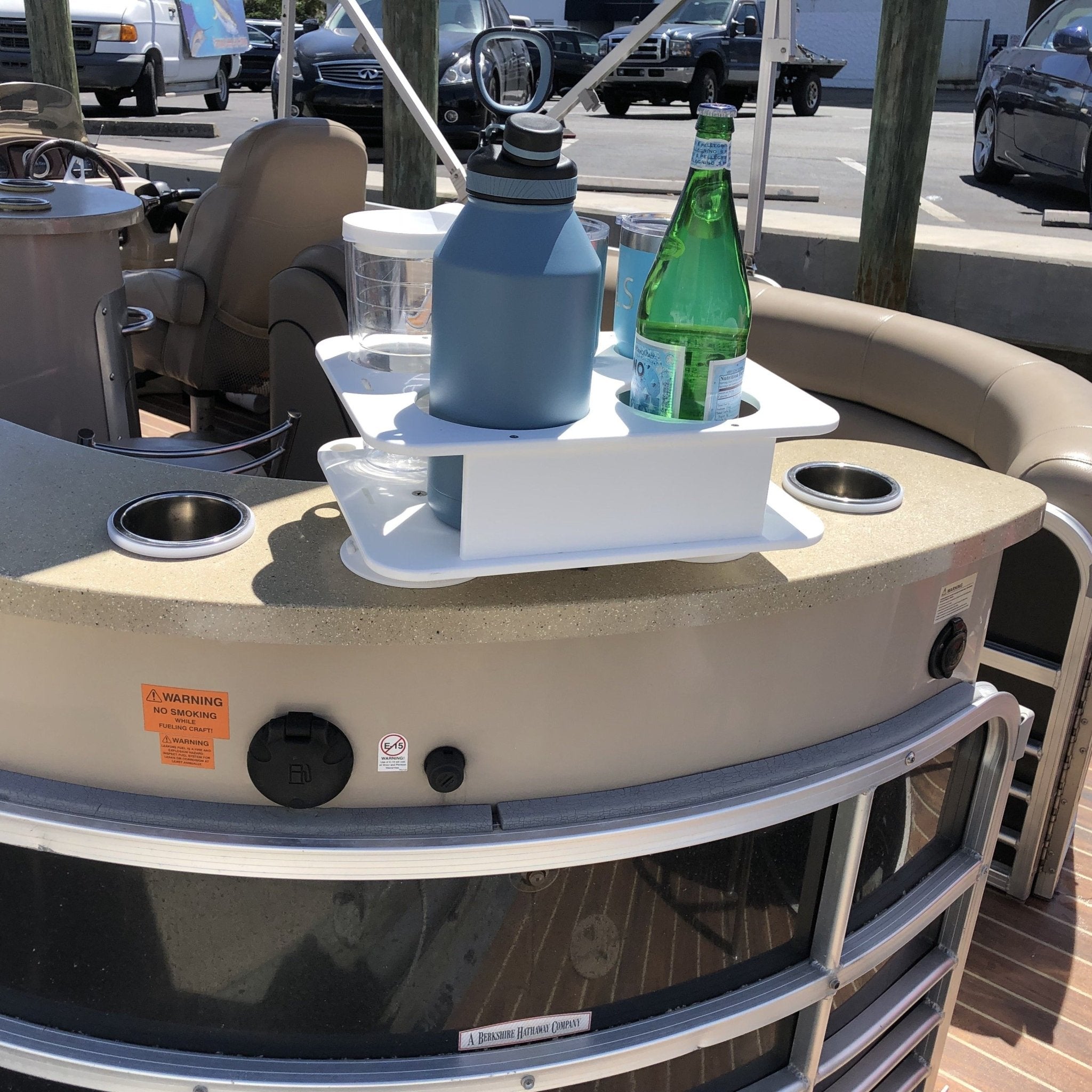 Docktail Jr Boat Cup Holder Caddy with 2 SeaSucker Vacuum Mounts - Choose Your Color