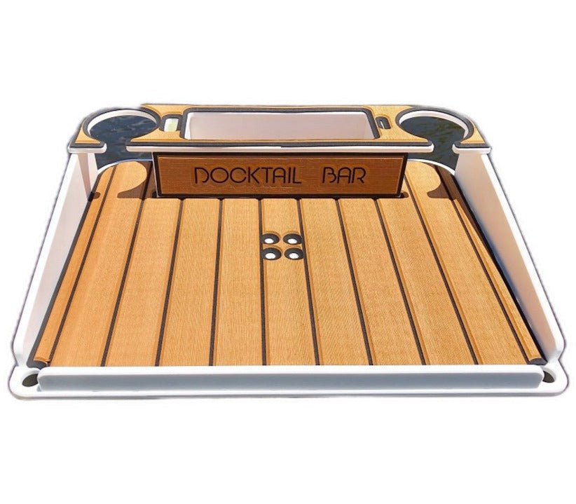 Docktail Utility Boat Table with Pedestal Table Attachment Options