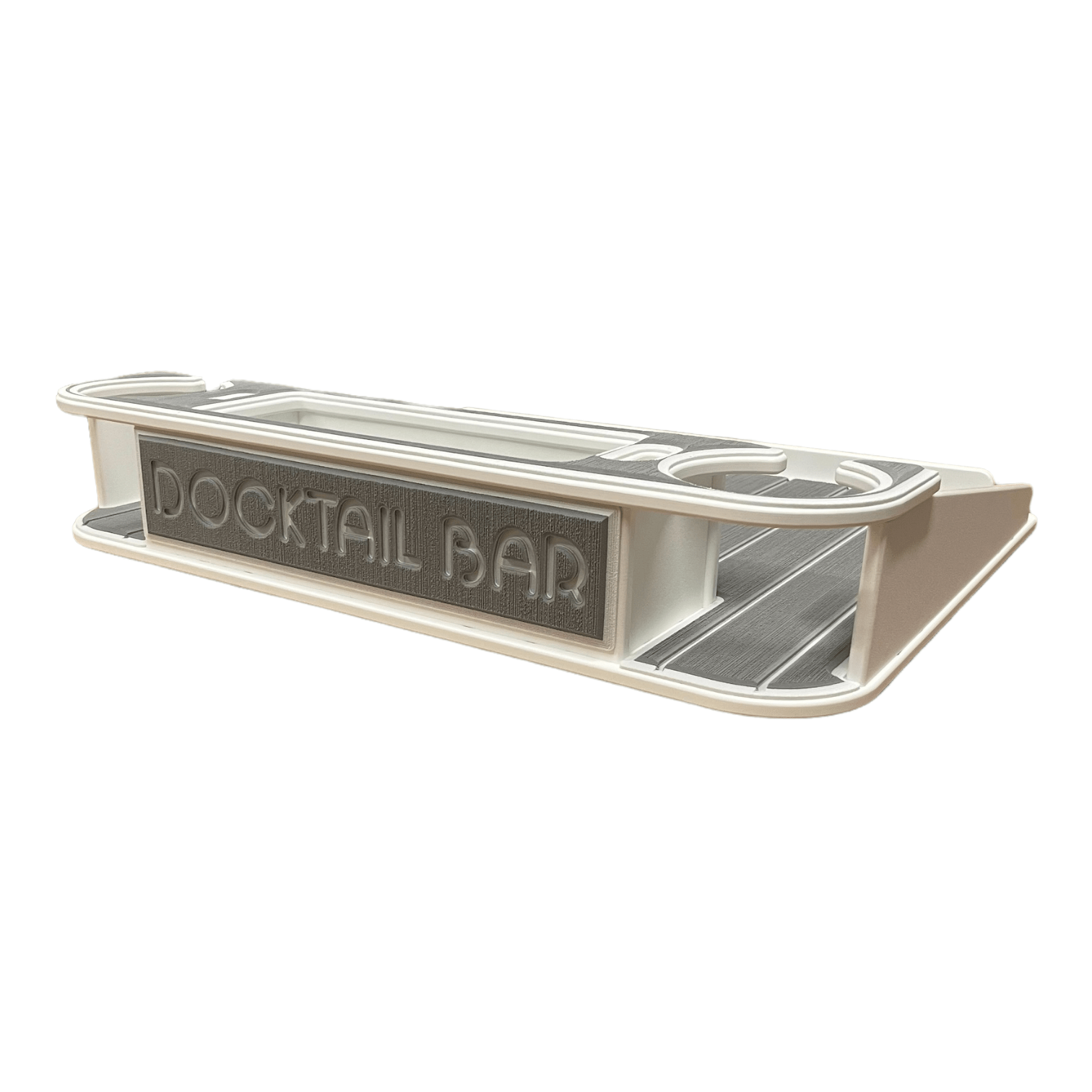 Docktail Utility Boat Table with Pontoon Boat Rail Mount