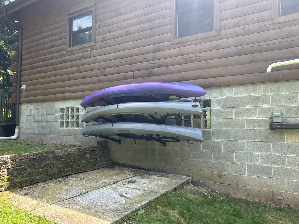 Outdoor Wall Rack | 46 Inch Adjustable Height | Kayak & SUP