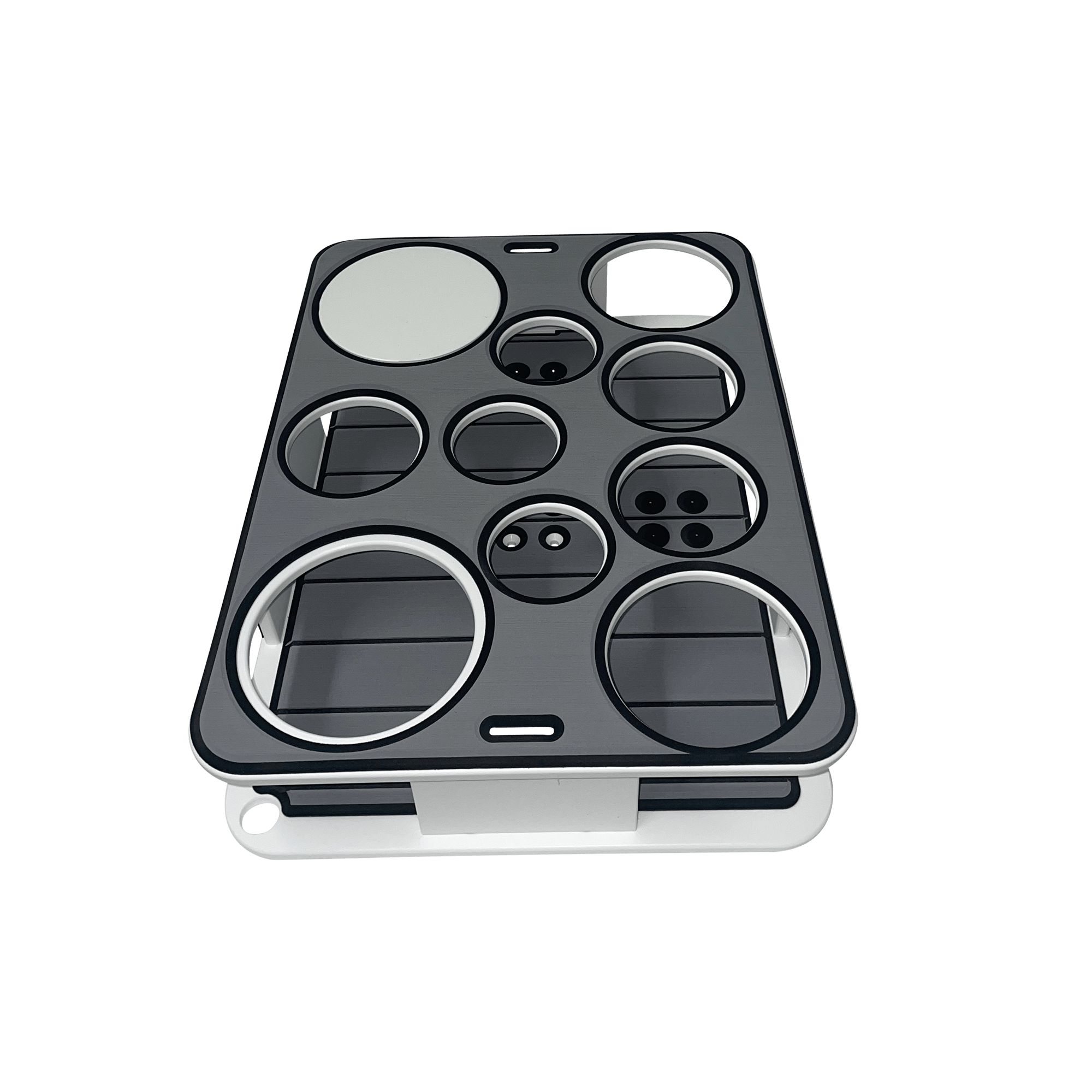 The Docktail Boat Table Caddy plus Bait Table Includes All Angle Adjustable Rod Holder Mount