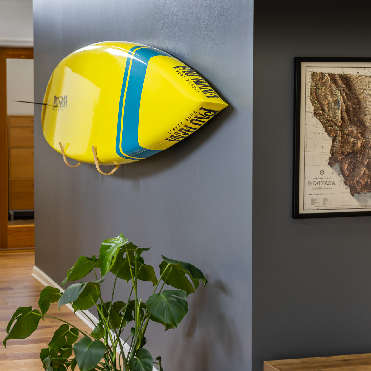 Monterey Minimalist SUP & Surfboard Wood Display Rack | Holds 40 lbs