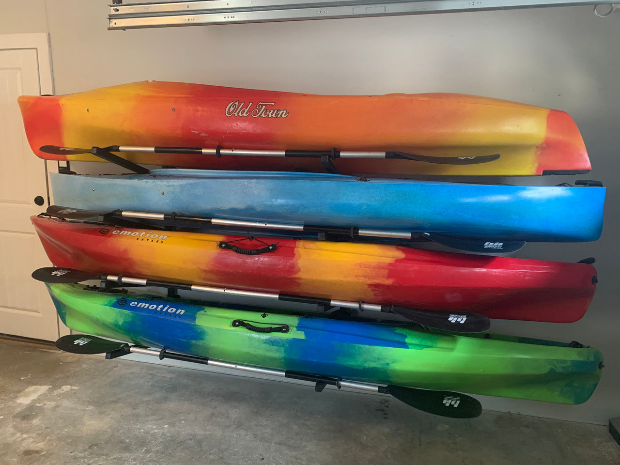 Indoor Wall Rack |  46 Inch Adjustable Height | Kayak & SUP