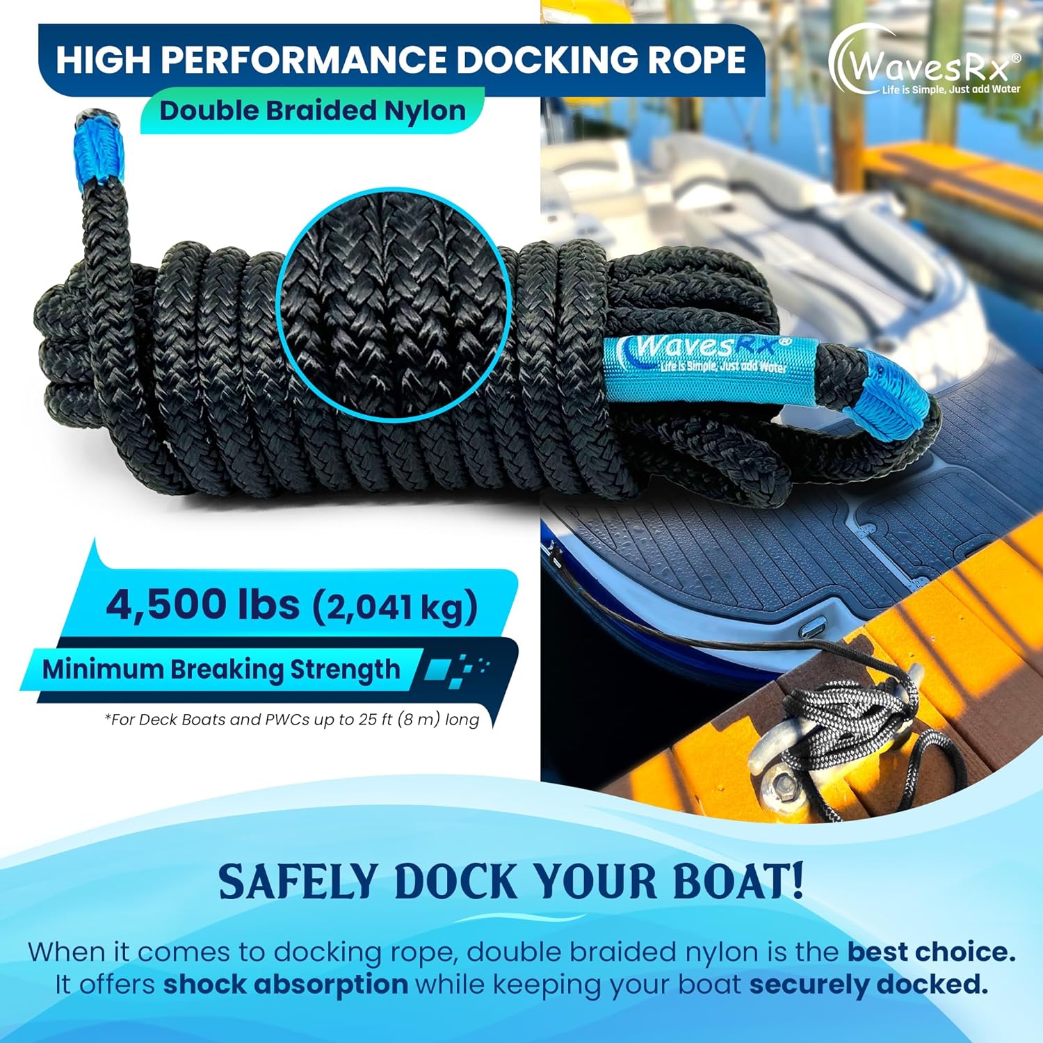 3/8” X 15’ PREMIUM DOCK LINE