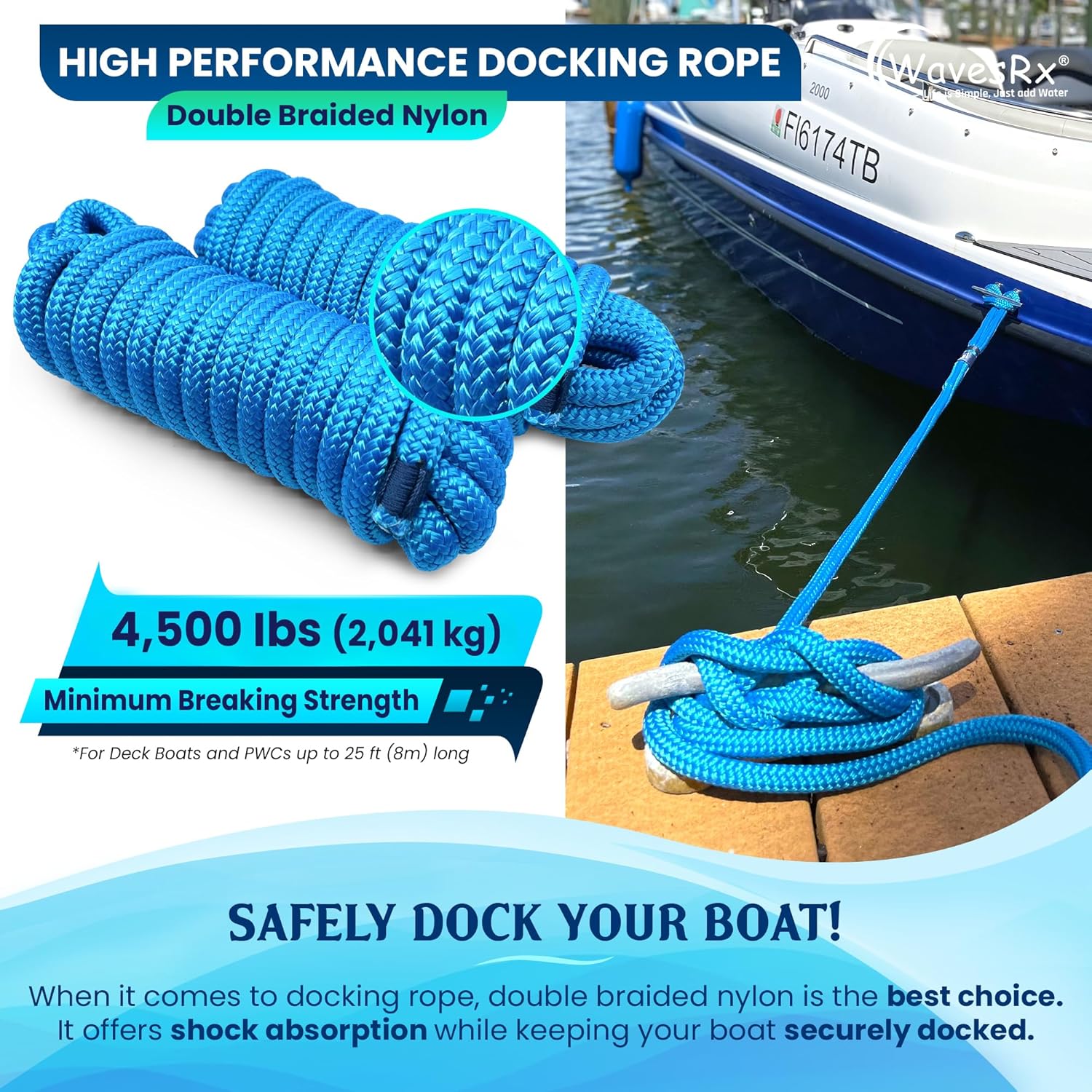 3/8” X 15’ PREMIUM DOCK LINE
