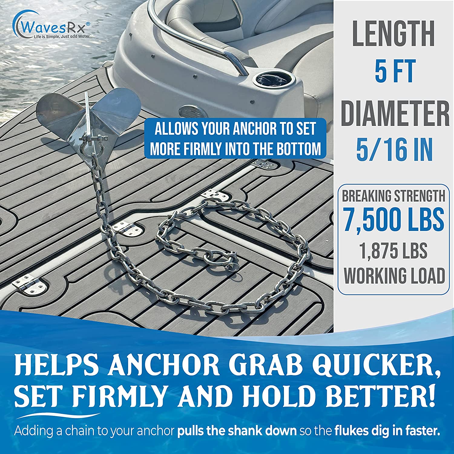 5FT ANCHOR CHAIN FOR BOATS