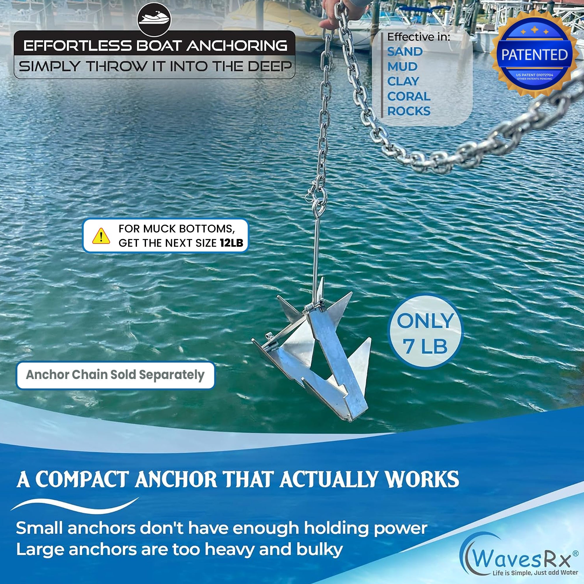 7LB FOLDING TRIANCHOR