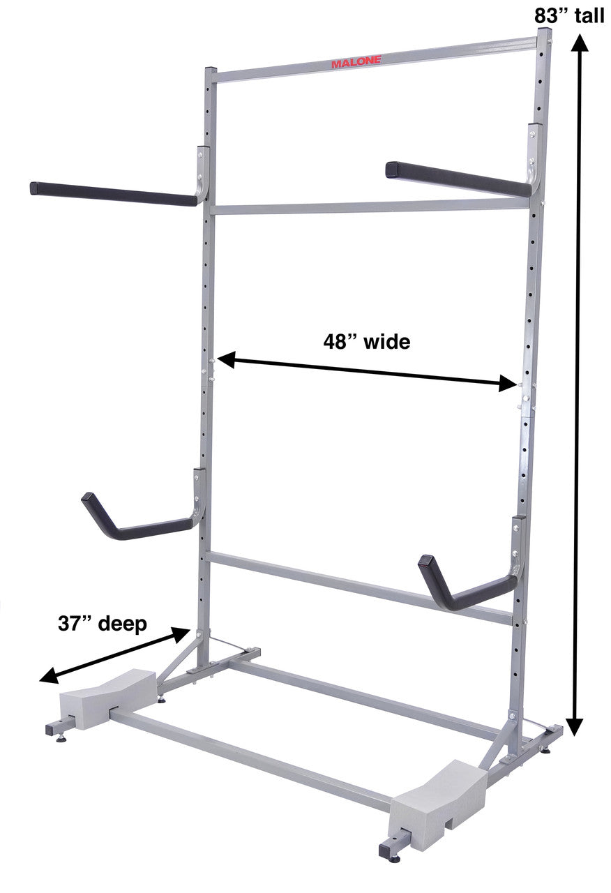 2-Kayak & 2-SUP Storage | Freestanding Floor Rack