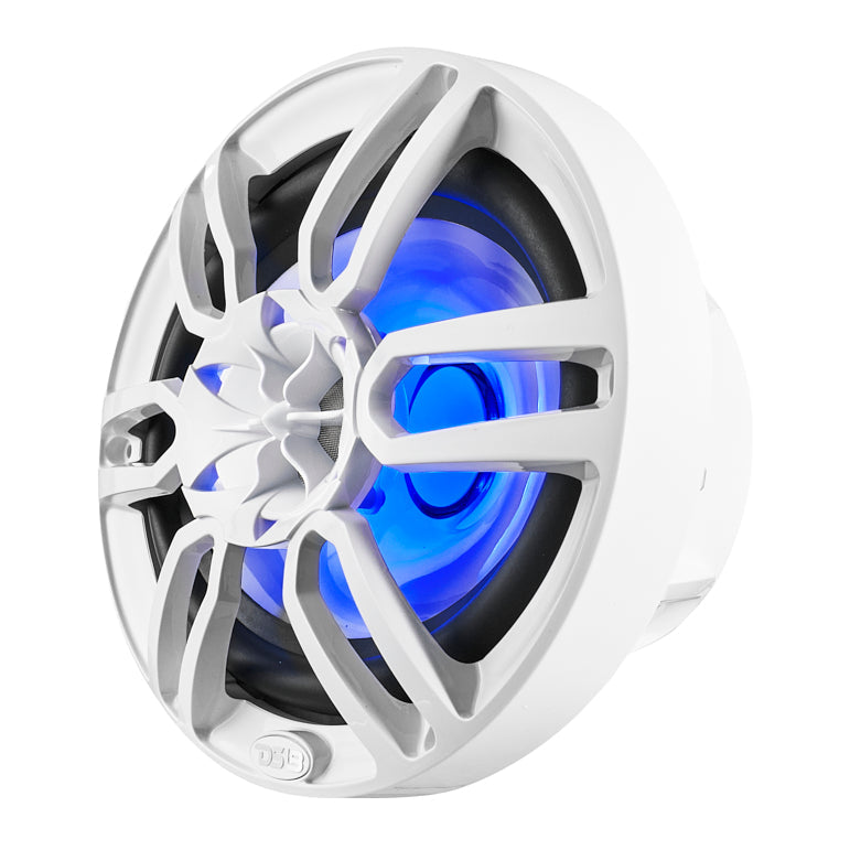 NXL 6x9" 2-Way Coaxial Marine Speaker With LED RGB Lights 125 Watts Rms 4-Ohm -White