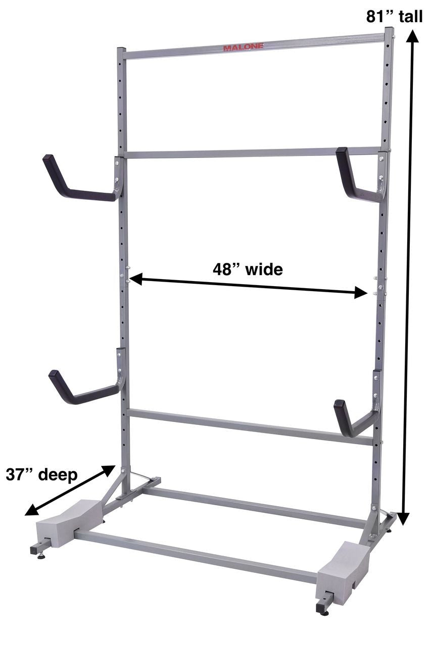 3-Boat Freestanding Kayak Storage | Wheels Optional