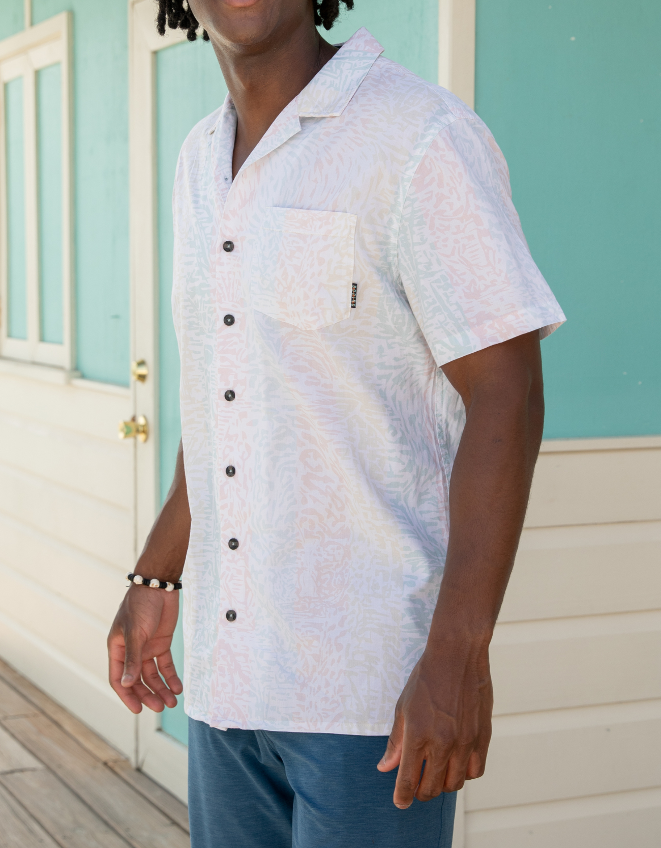 LLAMA STRIPES - 7-SEAS™ BUTTON UP