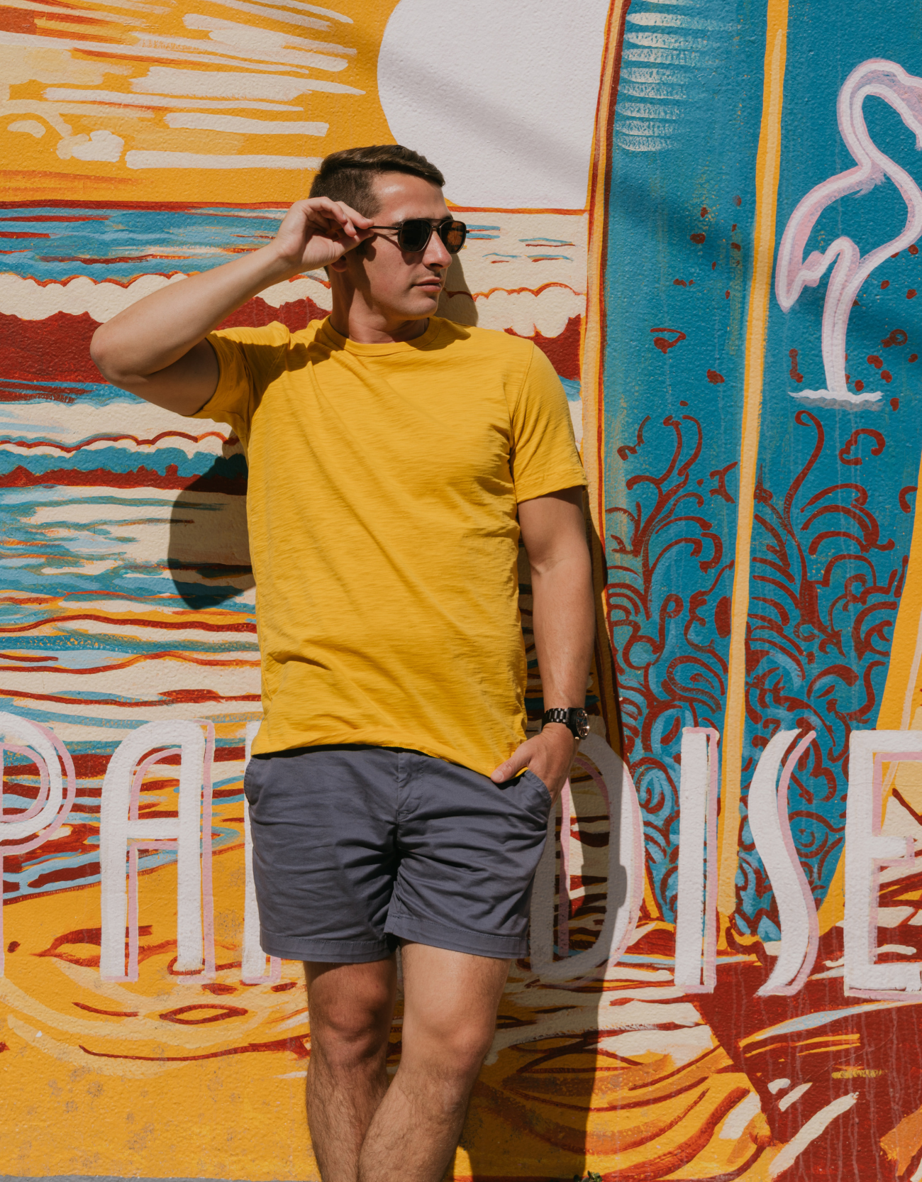 SOLID MUSTARD - SLUB PIMA TEE