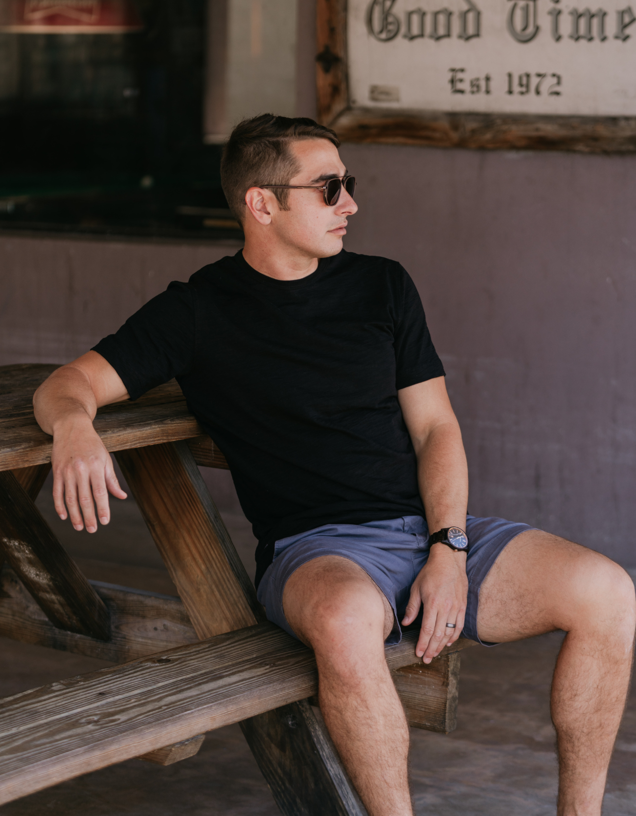 SOLID BLACK - SLUB PIMA TEE