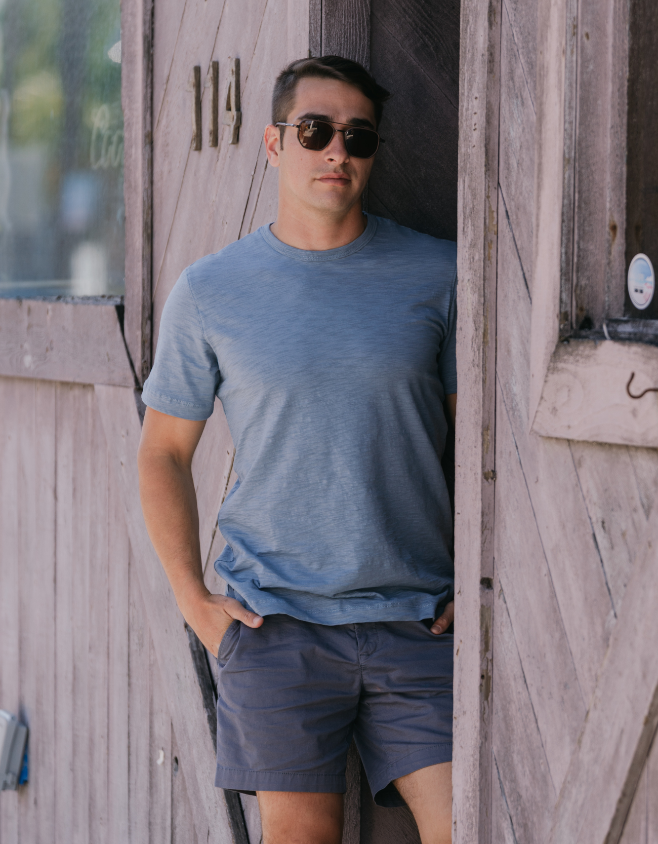 SOLID STEEL BLUE - SLUB PIMA TEE