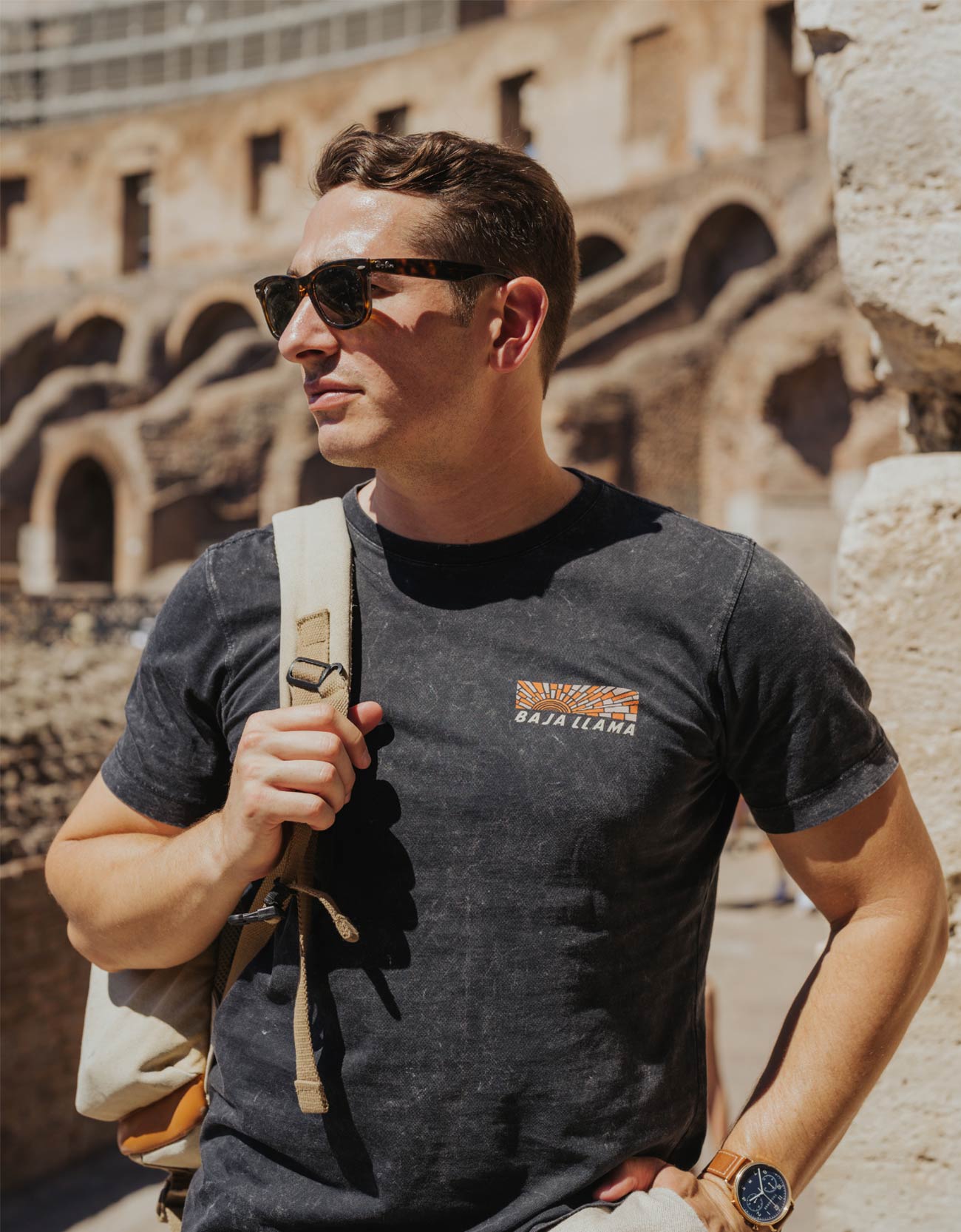 ARROYO BLACK ACID WASHED - PRIMO GRAPHIC TEE