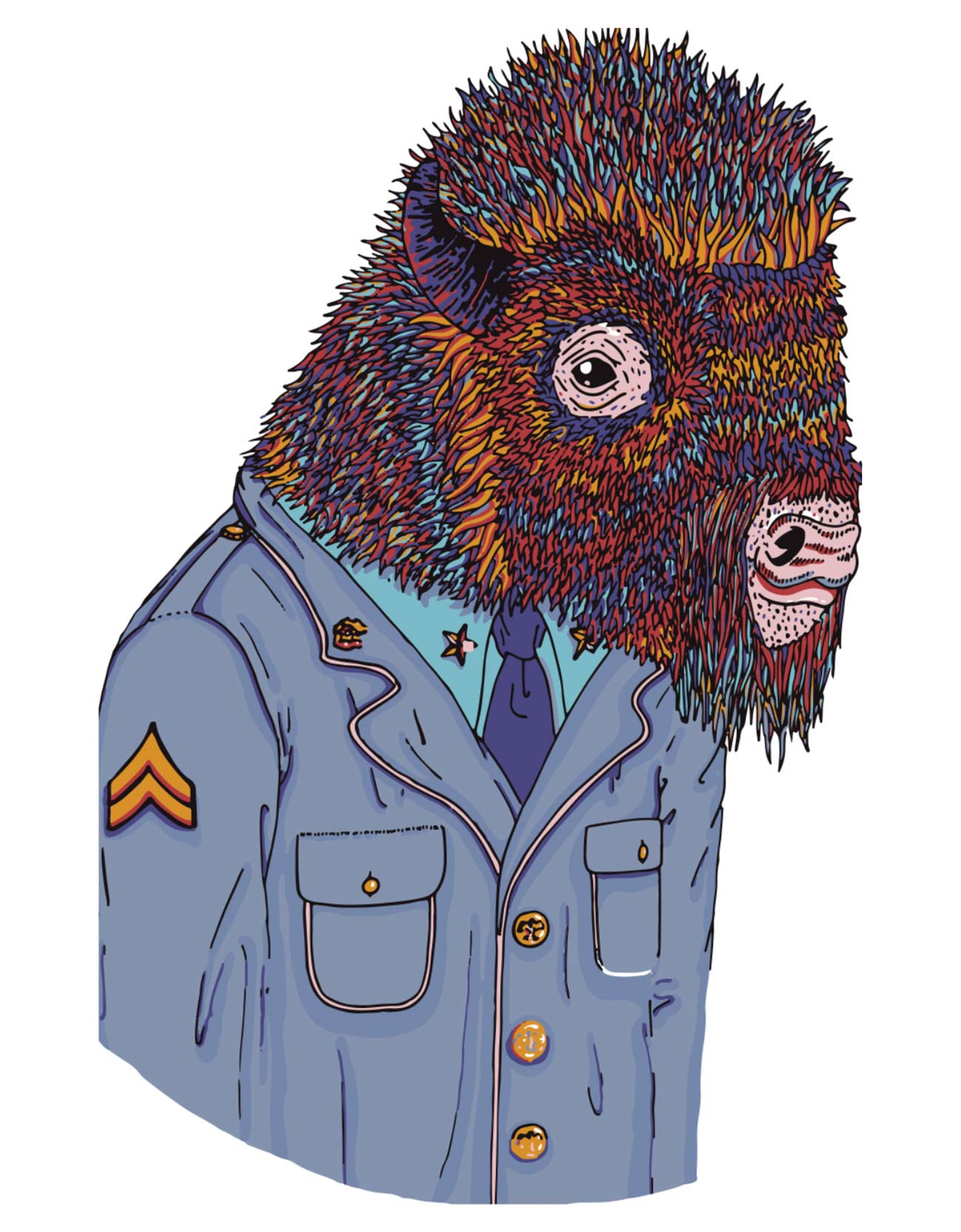 BAJA LLAMA X MT. JOY COLLABORATION - 'BUFFALO' STRETCH SWIMSUIT