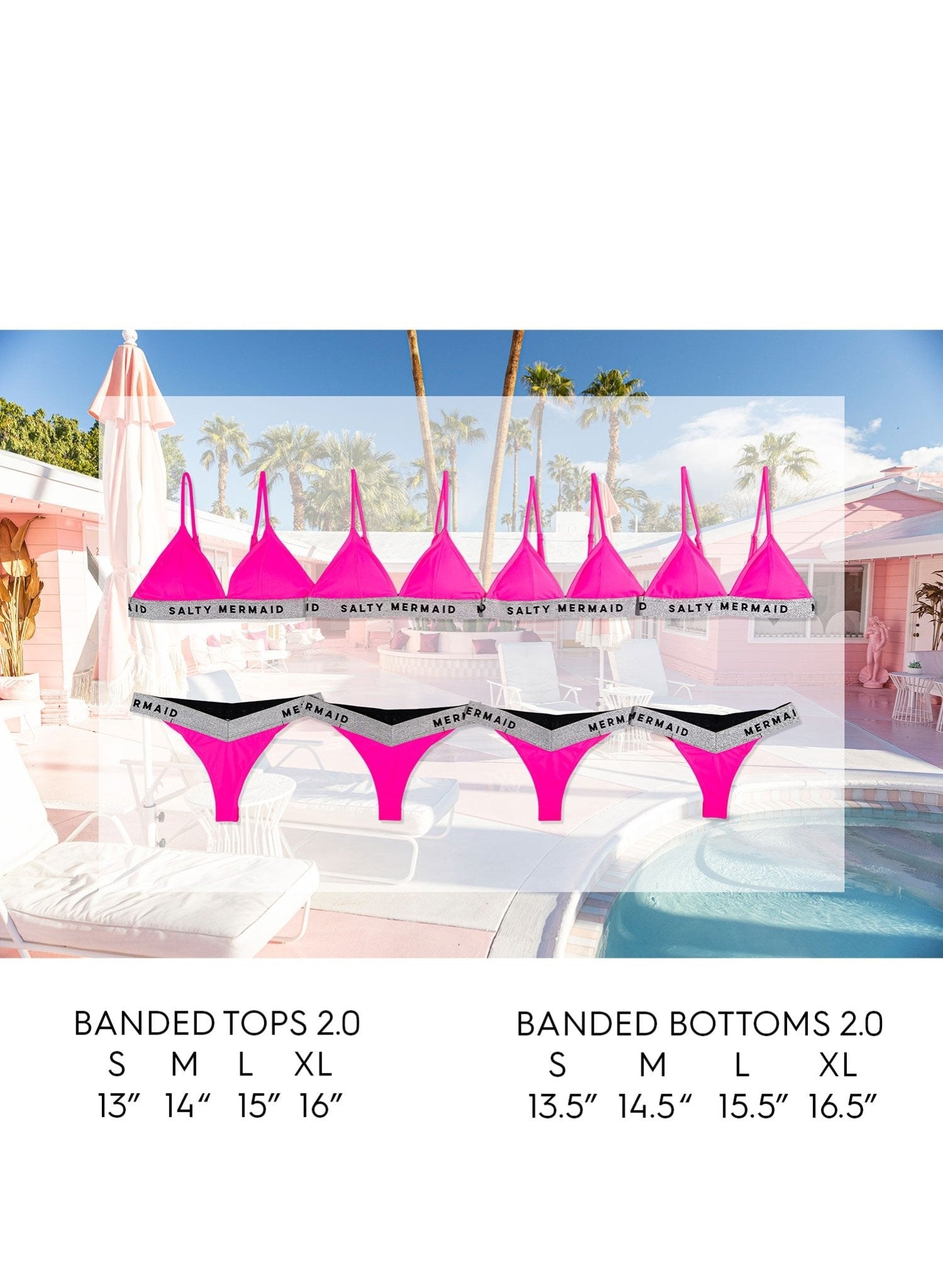 Banded Bikini Bottom 2.0 - My Private Jet Black / Silver