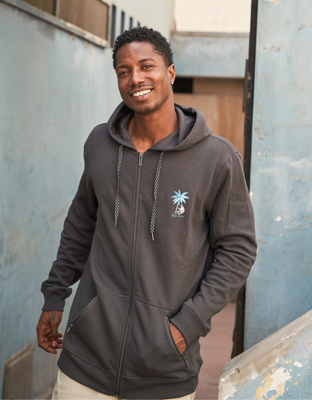 SHADY CHARACTERS ZIP HOODIE - BLACK