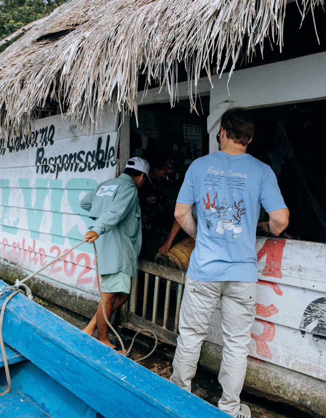 WHITE LOBSTER - ACID WASH PRIMO GRAPHIC TEE