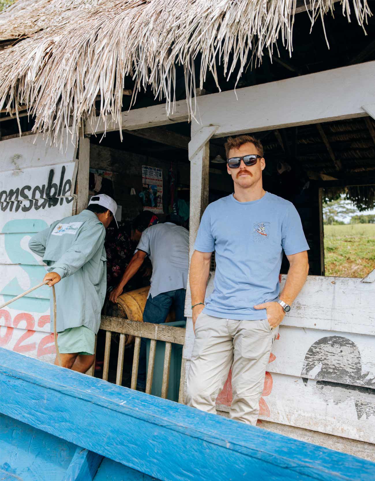 WHITE LOBSTER - ACID WASH PRIMO GRAPHIC TEE