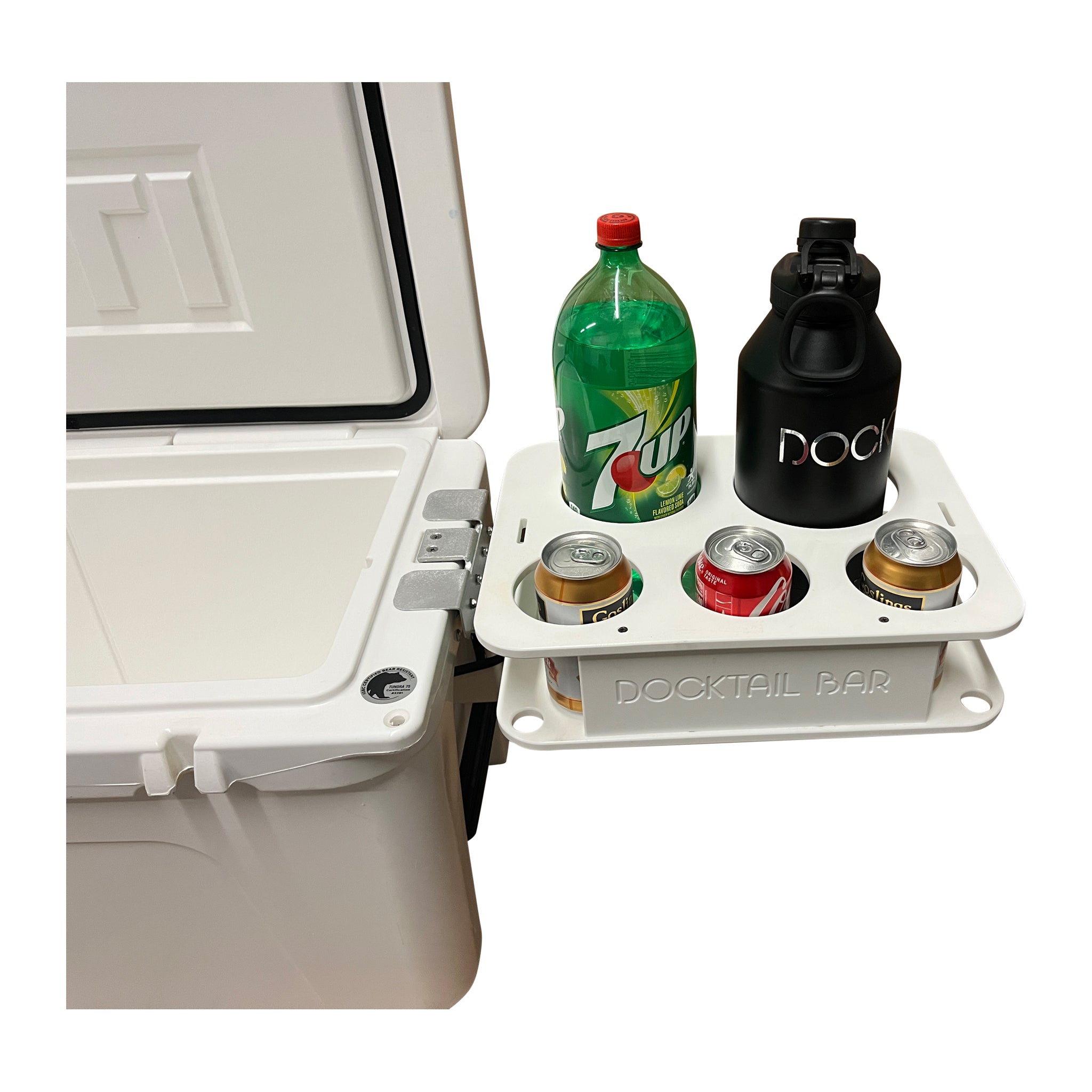 Docktail Bar Yeti Tundra Cooler Cup Holders and Table System