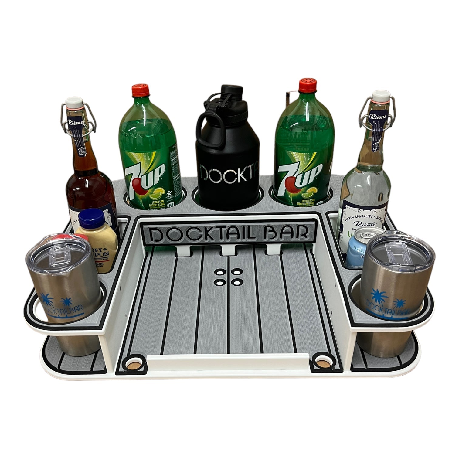 Docktail Butler Boat Table with 2 SeaSucker Vacuum Mounts - Perfect for Smooth Flat Surface Locations