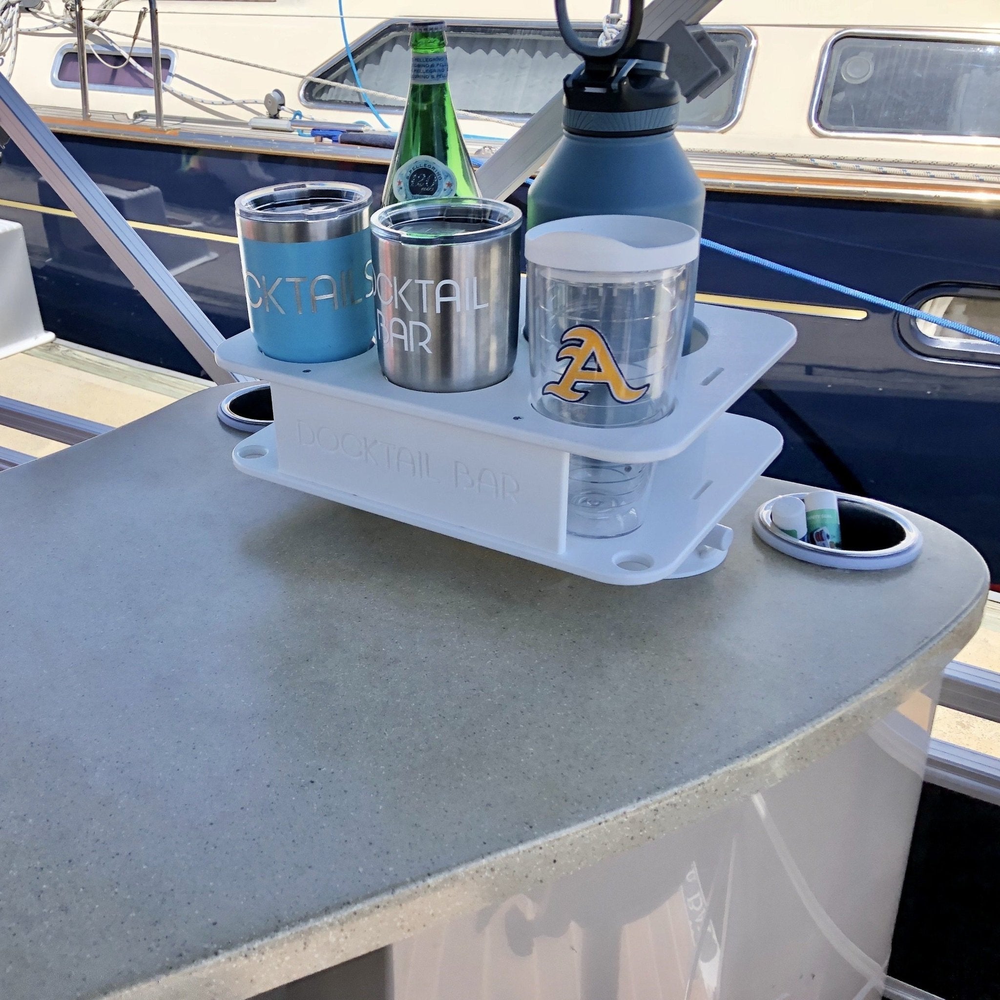 Docktail Jr Boat Cup Holder Caddy with 2 SeaSucker Vacuum Mounts - Choose Your Color