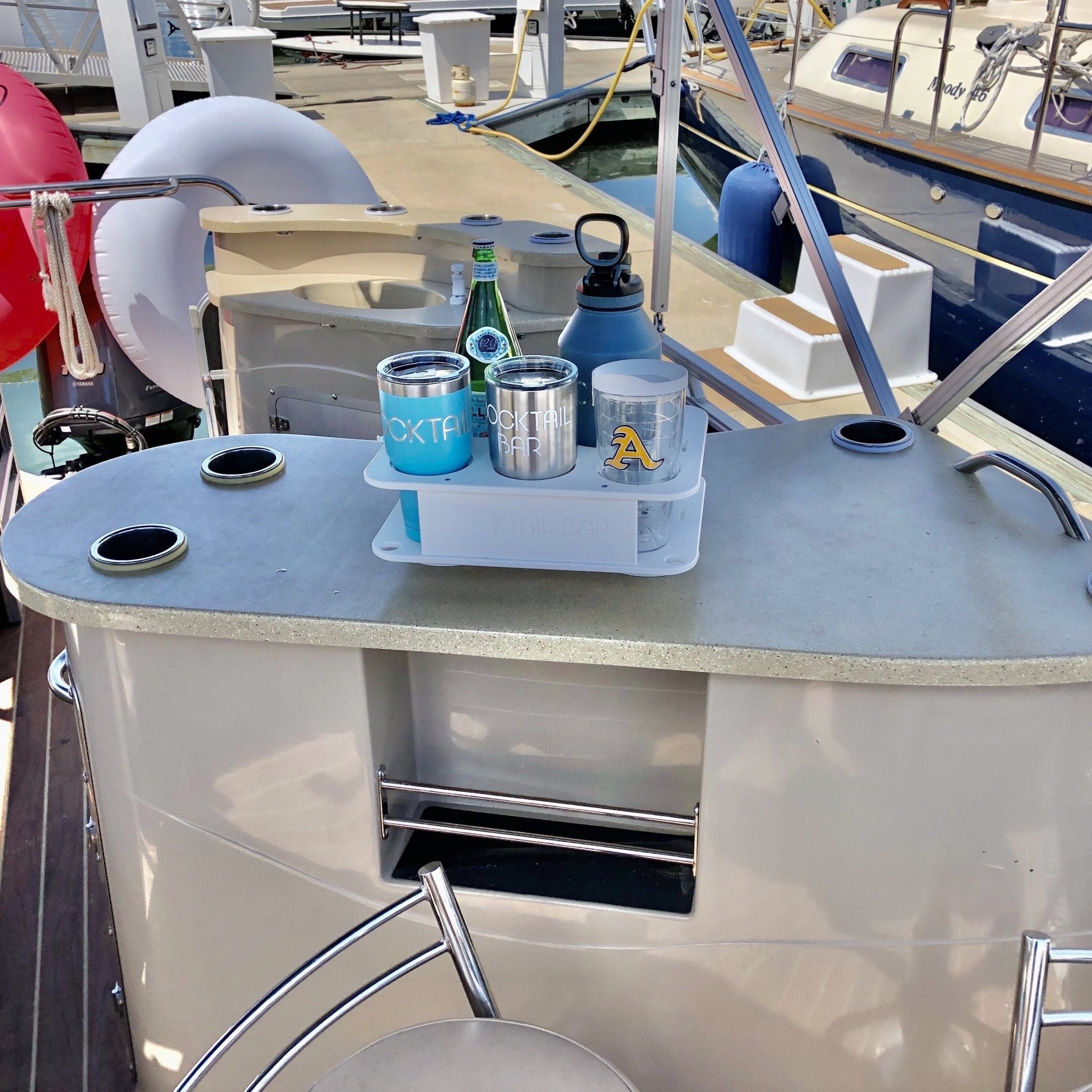 Docktail Jr Boat Cup Holder Caddy with 2 SeaSucker Vacuum Mounts - Choose Your Color