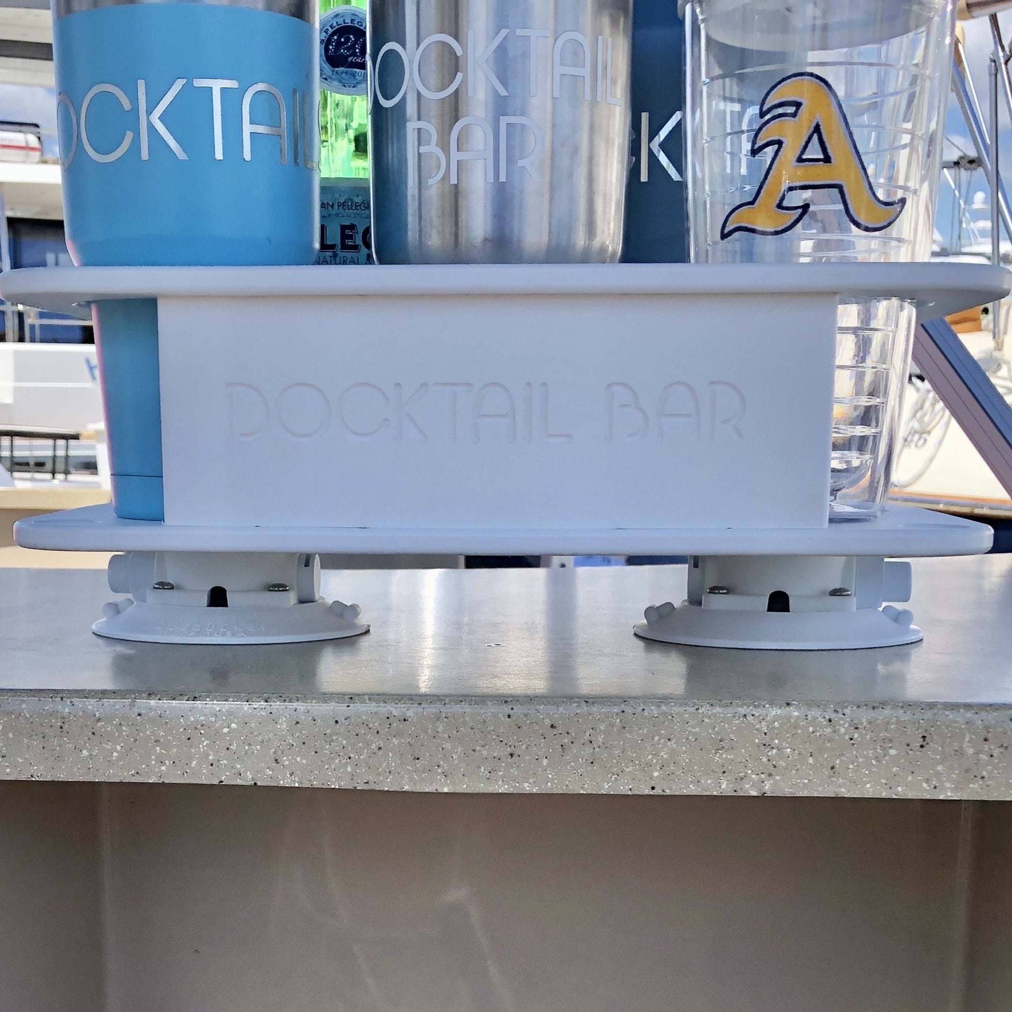 Docktail Jr Boat Cup Holder Caddy with 2 SeaSucker Vacuum Mounts - Choose Your Color