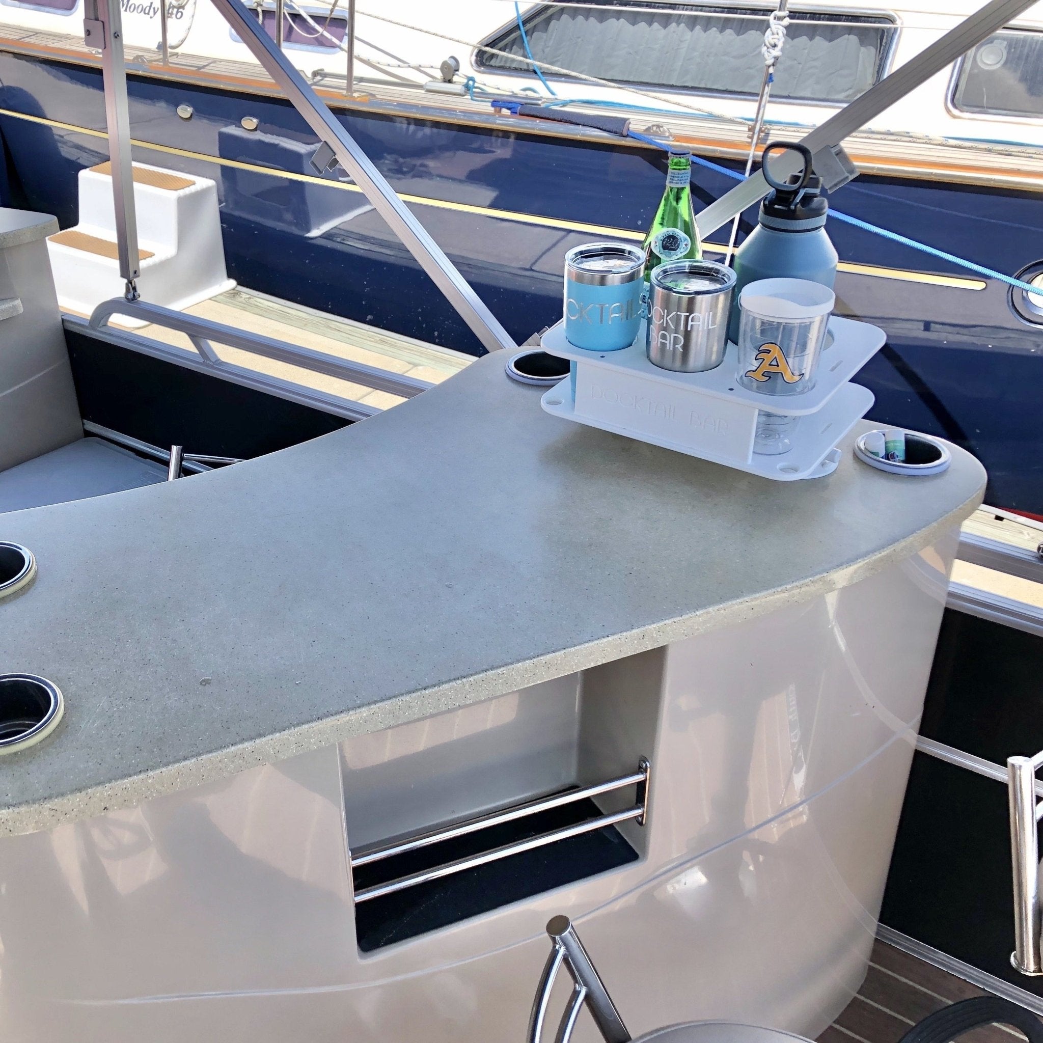 Docktail Jr Boat Cup Holder Caddy with 2 SeaSucker Vacuum Mounts - Choose Your Color