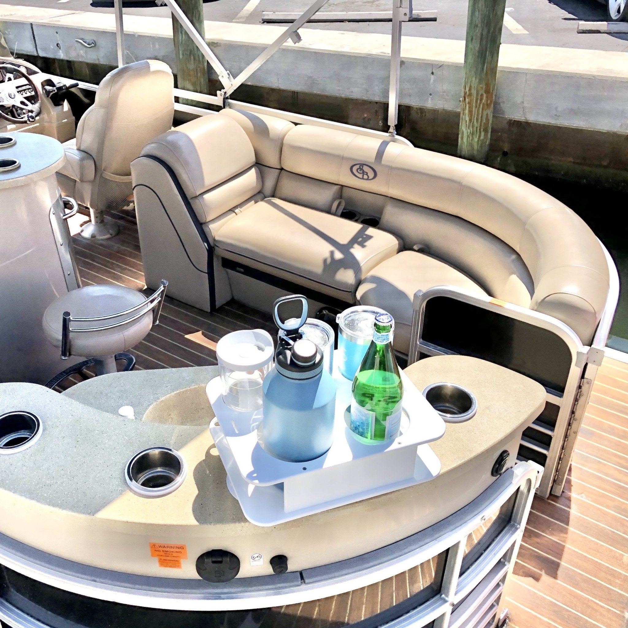 Docktail Jr Boat Cup Holder Caddy with 2 SeaSucker Vacuum Mounts - Choose Your Color