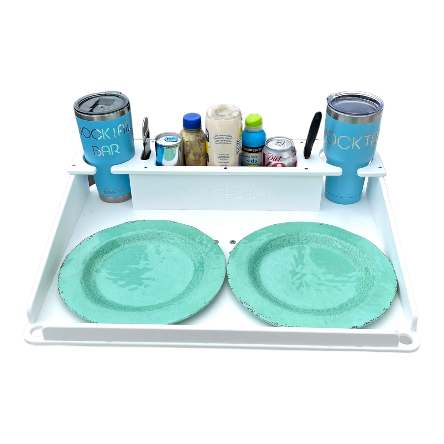 Docktail Utility Boat Table with Pedestal Table Attachment Options