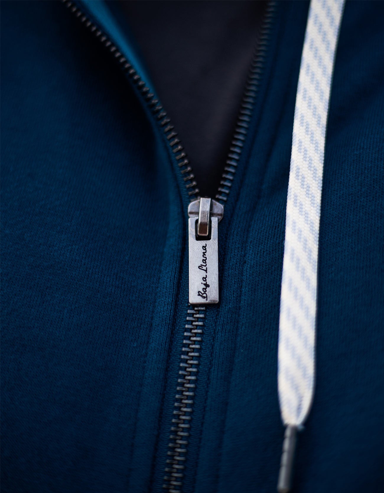 BAIKAL ORGANIC ZIP HOODIE - BLUE