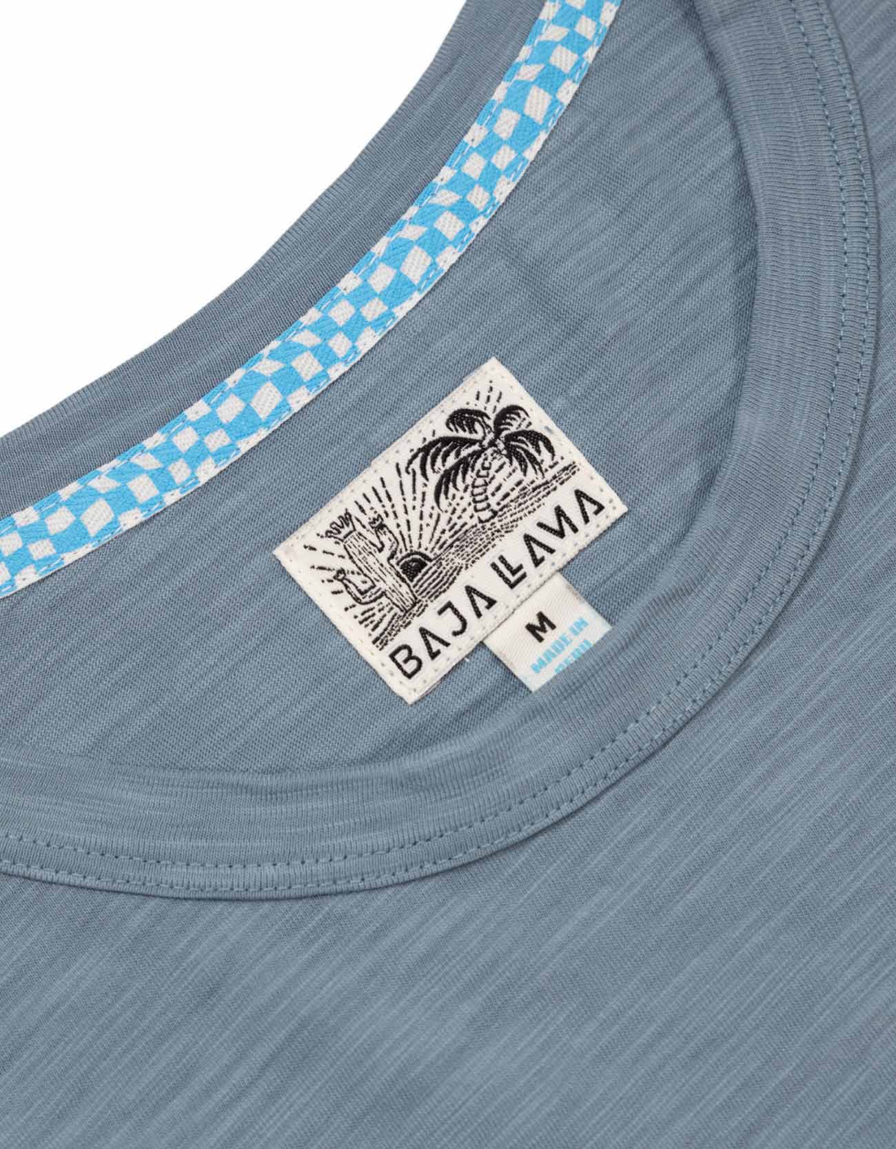 SOLID STEEL BLUE - SLUB PIMA TEE