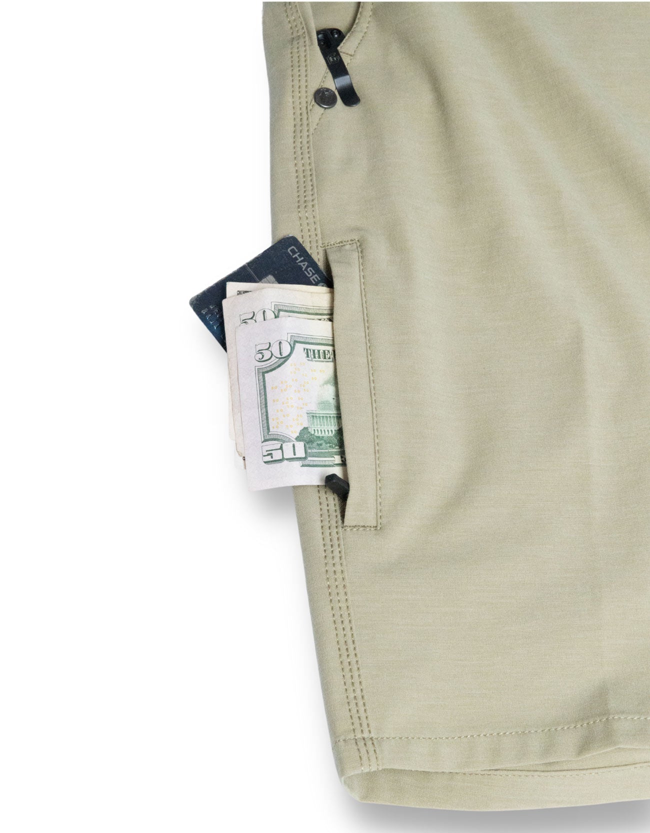 SUNDAY SPORTS 19" HYBRID SPORT SHORTS - KHAKI