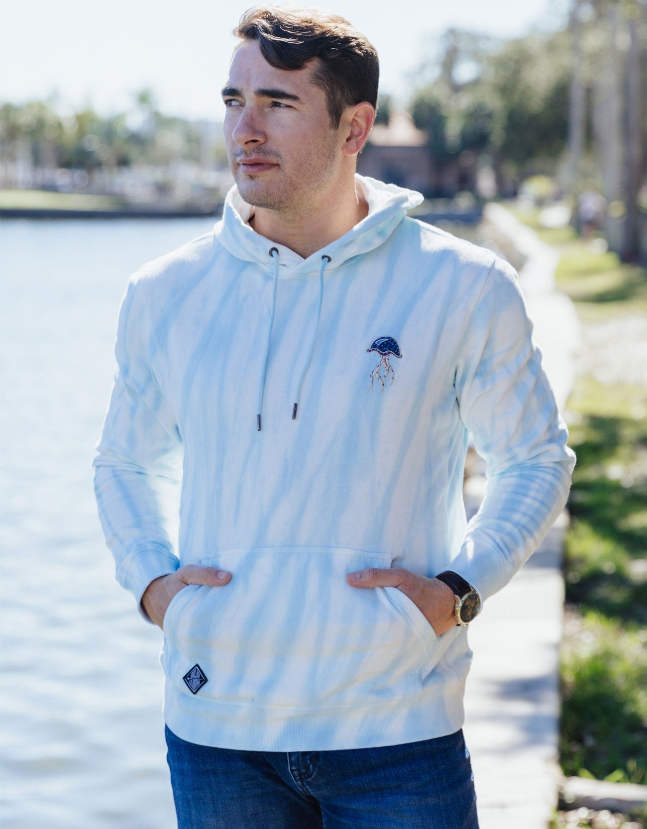 JELLYFISH ORGANIC COTTON HOODIE - TIE DYE