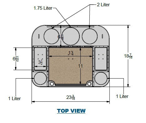 Docktail Butler Boat Table with Adjustable Rod Holder Mount
